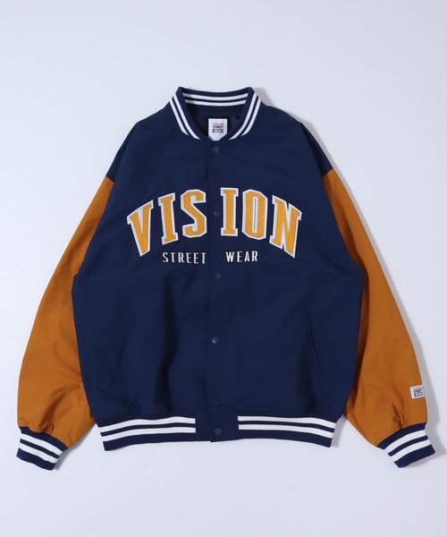 VISION STREET WEAR(ヴィジョンストリートウェア)の「【VISION STREET WEAR】ビッグシルエット ナイロンワッペンスタジャン(スタジャン・レディース・ネイビー系3/ネイビー系1/ネイビー系2/グリーン系2/ブラック系2/グリーン系3/グリーン系1/ブラック系1・LARGE/X-LARGE/MEDIUM)」の11枚目の写真