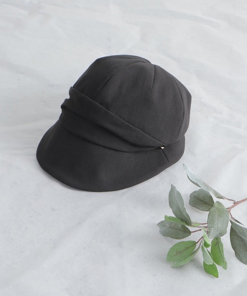 ikka（イッカ）の「プックリタッククロッシェ（キャスケット・レディース・ブラック/ブラウン/グレー・FREE）」の2枚目の写真