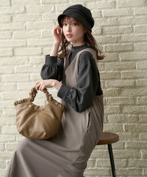 ikka（イッカ）の「プックリタッククロッシェ（キャスケット・レディース・ブラック/ブラウン/グレー・FREE）」の19枚目の写真