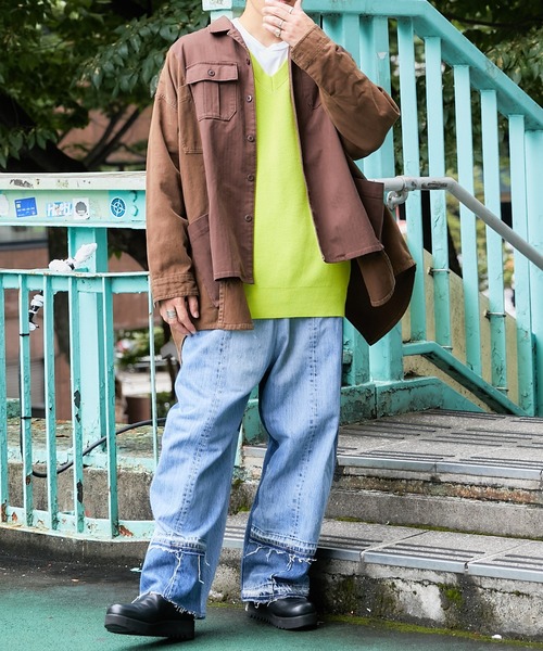 etsinta(エシンタ)の「【etsinta/エシンタ】リメイクミリタリーオーバージャケット(ミリタリージャケット・レディース・ブラウン/カーキ・ONE SIZE)」の8枚目の写真