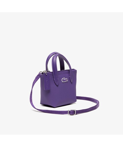 LACOSTE(ラコステ)の「L.12.12 コンセプトシーズナル プチピケショルダーストラップミニバッグ(ショルダーバッグ・レディース・ブラック/バイオレット・FREE)」の7枚目の写真
