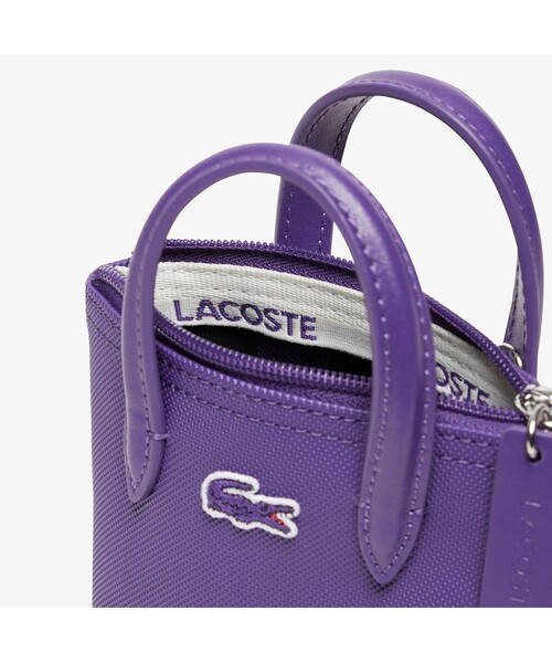 LACOSTE(ラコステ)の「L.12.12 コンセプトシーズナル プチピケショルダーストラップミニバッグ(ショルダーバッグ・レディース・ブラック/バイオレット・FREE)」の9枚目の写真