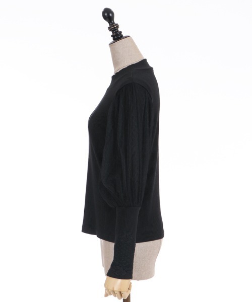 axes femme POETIQUE(アクシーズファムポエティック)の「ボリュームチュール袖プルオーバー(Tシャツ/カットソー・レディース・ブラック/ピンク/キナリ・MEDIUM)」の14枚目の写真