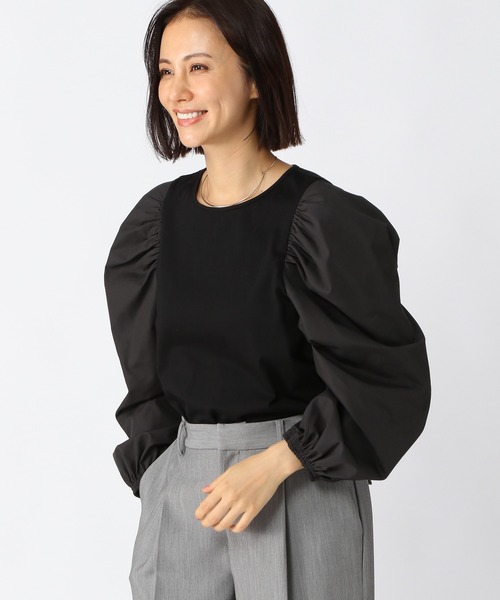 BARNYARDSTORM（バンヤードストーム）の「BARNYARDSTORM / ショルダーボリュームプルオーバー（Tシャツ/カットソー・レディース・ホワイト/ブラック・0/1）」の16枚目の写真