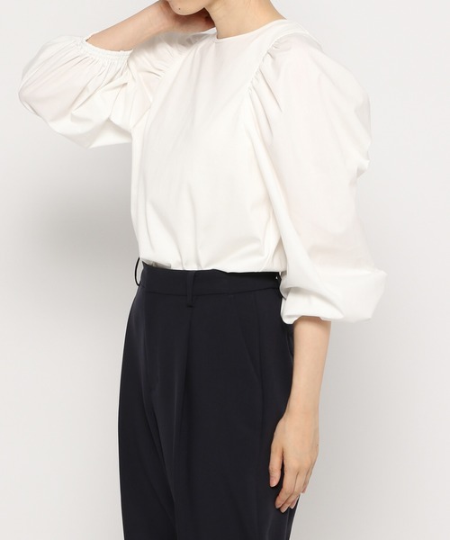 BARNYARDSTORM（バンヤードストーム）の「BARNYARDSTORM / ショルダーボリュームプルオーバー（Tシャツ/カットソー・レディース・ホワイト/ブラック・0/1）」の18枚目の写真