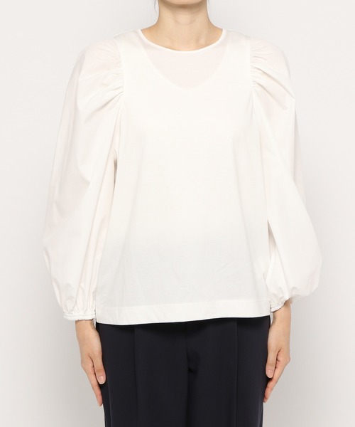 BARNYARDSTORM（バンヤードストーム）の「BARNYARDSTORM / ショルダーボリュームプルオーバー（Tシャツ/カットソー・レディース・ホワイト/ブラック・0/1）」の20枚目の写真