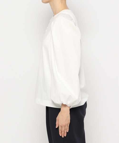 BARNYARDSTORM（バンヤードストーム）の「BARNYARDSTORM / ショルダーボリュームプルオーバー（Tシャツ/カットソー・レディース・ホワイト/ブラック・0/1）」の21枚目の写真