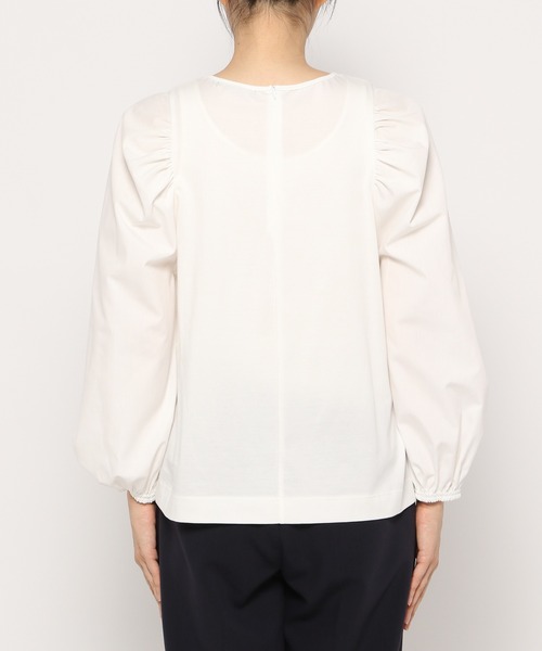 BARNYARDSTORM（バンヤードストーム）の「BARNYARDSTORM / ショルダーボリュームプルオーバー（Tシャツ/カットソー・レディース・ホワイト/ブラック・0/1）」の22枚目の写真