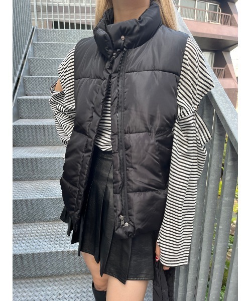 WC（ダブル シー）の「ダウンライクカラーベスト（ブルゾン・レディース・ホワイト/ブラック・FREE）」の22枚目の写真