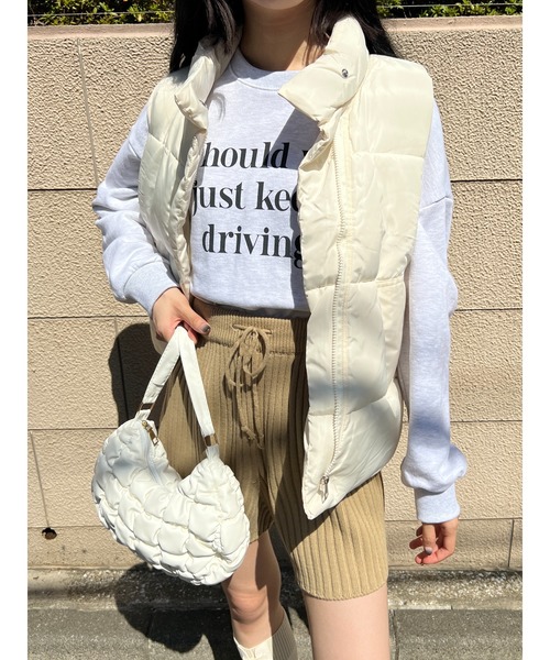 WC（ダブル シー）の「ダウンライクカラーベスト（ブルゾン・レディース・ホワイト/ブラック・FREE）」の15枚目の写真