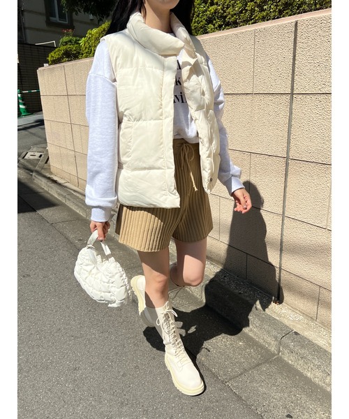 WC（ダブル シー）の「ダウンライクカラーベスト（ブルゾン・レディース・ホワイト/ブラック・FREE）」の16枚目の写真