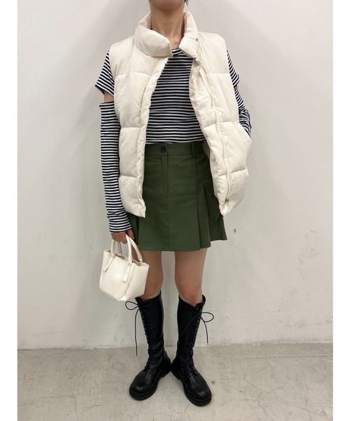 WC（ダブル シー）の「ダウンライクカラーベスト（ブルゾン・レディース・ホワイト/ブラック・FREE）」の19枚目の写真