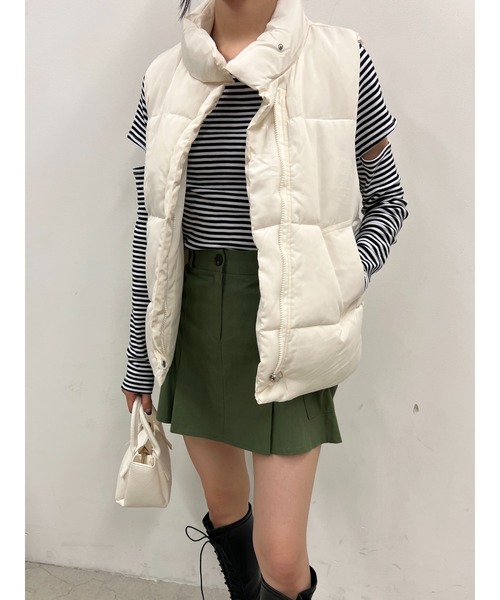 WC（ダブル シー）の「ダウンライクカラーベスト（ブルゾン・レディース・ホワイト/ブラック・FREE）」の20枚目の写真