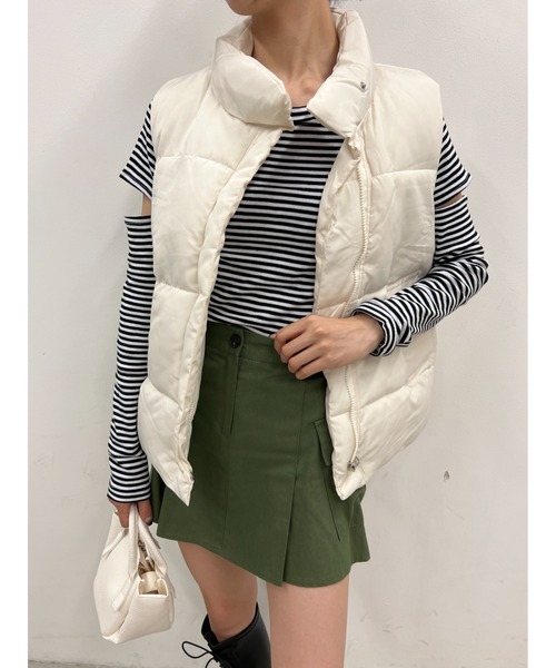 WC（ダブル シー）の「ダウンライクカラーベスト（ブルゾン・レディース・ホワイト/ブラック・FREE）」の21枚目の写真