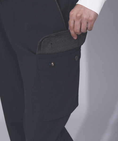 DESIGNWORKS（デザインワークス）の「【セットアップ対応】リバーポンチジャージーカーゴパンツ（カーゴパンツ・メンズ・ネイビー・44/46/48/50）」の9枚目の写真