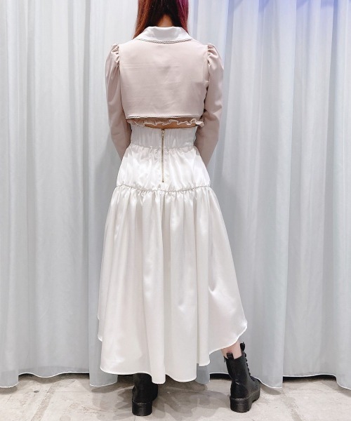 lilLilly（リルリリー）の「スカラップショートジャケット（テーラードジャケット・レディース・ホワイト/ブラック/ベージュ・FREE）」の18枚目の写真