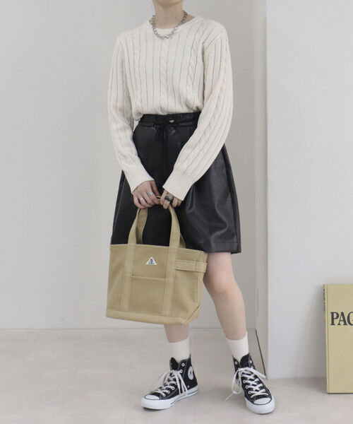 GEVACO（ゲバコ）の「【GEVACO/ゲバコ】キャンバストートバッグ S（トートバッグ・レディース・グレー/アイボリー/レッド/ネイビー/グリーン/ベージュ/ダークネイビー・FREE）」の20枚目の写真