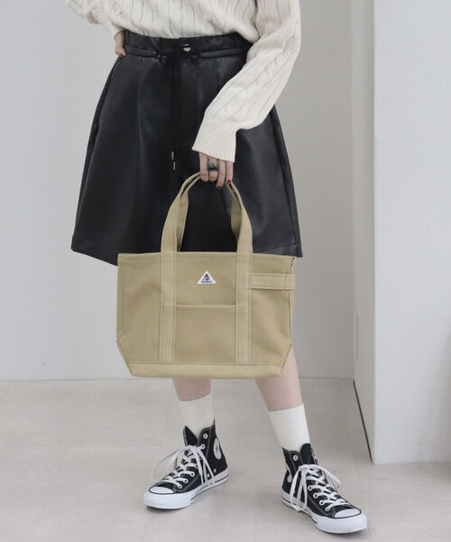 GEVACO（ゲバコ）の「【GEVACO/ゲバコ】キャンバストートバッグ S（トートバッグ・レディース・グレー/アイボリー/レッド/ネイビー/グリーン/ベージュ/ダークネイビー・FREE）」の11枚目の写真