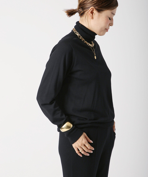 Deuxieme Classe（ドゥーズィエムクラス）の「* refined タートルネックプルオーバー（ニット/セーター・レディース・ブラウン/ブラック・FREE）」の3枚目の写真