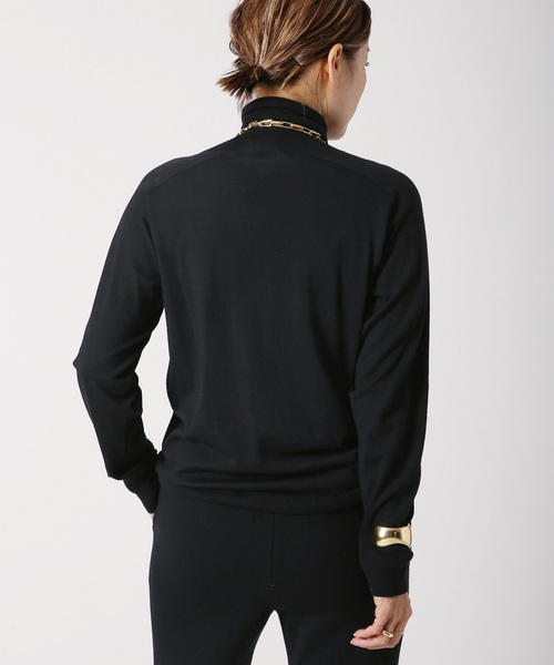 Deuxieme Classe（ドゥーズィエムクラス）の「* refined タートルネックプルオーバー（ニット/セーター・レディース・ブラウン/ブラック・FREE）」の4枚目の写真