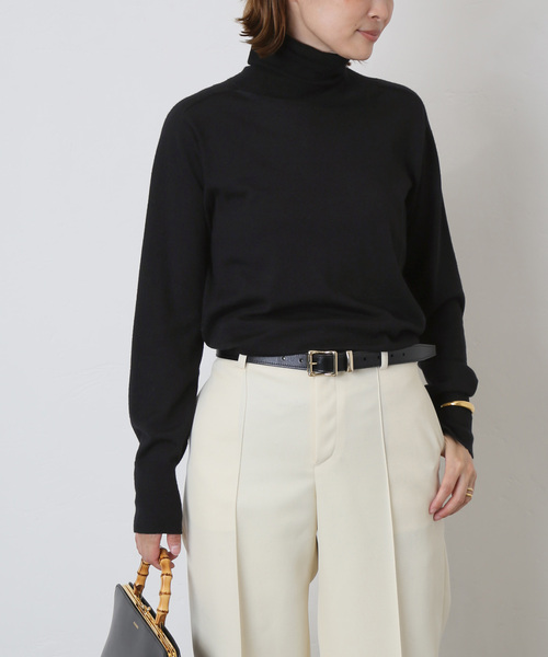 Deuxieme Classe（ドゥーズィエムクラス）の「* refined タートルネックプルオーバー（ニット/セーター・レディース・ブラウン/ブラック・FREE）」の7枚目の写真