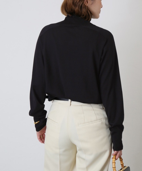 Deuxieme Classe（ドゥーズィエムクラス）の「* refined タートルネックプルオーバー（ニット/セーター・レディース・ブラウン/ブラック・FREE）」の9枚目の写真