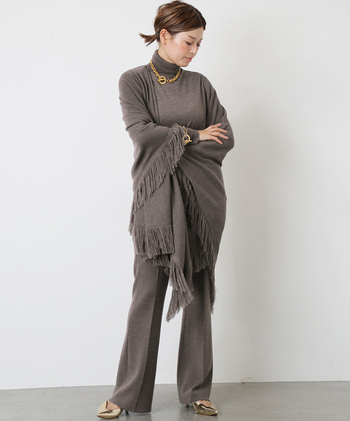 Deuxieme Classe（ドゥーズィエムクラス）の「* refined タートルネックプルオーバー（ニット/セーター・レディース・ブラウン/ブラック・FREE）」の12枚目の写真