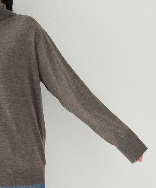 Deuxieme Classe（ドゥーズィエムクラス）の「* refined タートルネックプルオーバー（ニット/セーター・レディース・ブラウン/ブラック・FREE）」の19枚目の写真