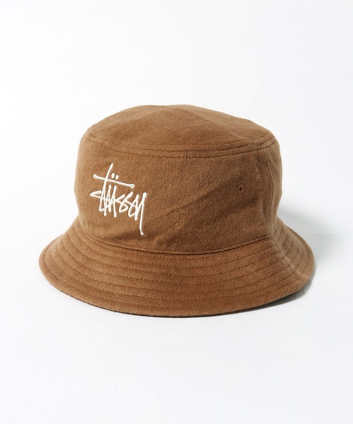 STUSSY（ステューシー）の「STUSSY/ステューシー Fuzzy Wool Basic Bucket Hat バケットハット（ハット・メンズ・キャメル/ブラック/ヘザーグレー・SM/LXL）」の9枚目の写真