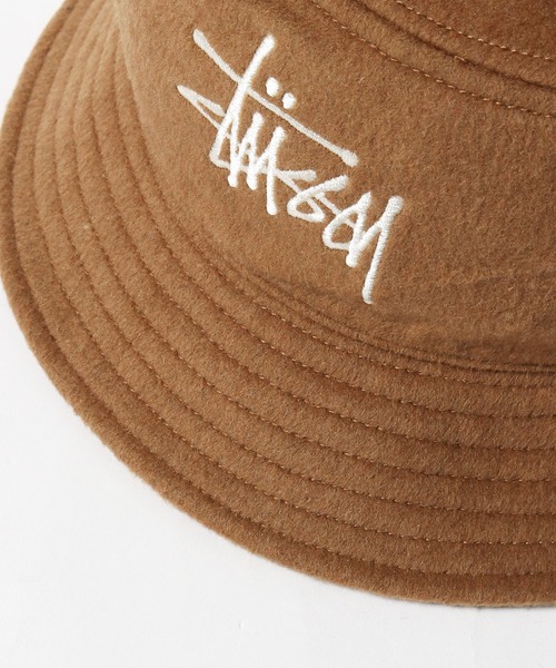STUSSY（ステューシー）の「STUSSY/ステューシー Fuzzy Wool Basic Bucket Hat バケットハット（ハット・メンズ・キャメル/ブラック/ヘザーグレー・SM/LXL）」の6枚目の写真