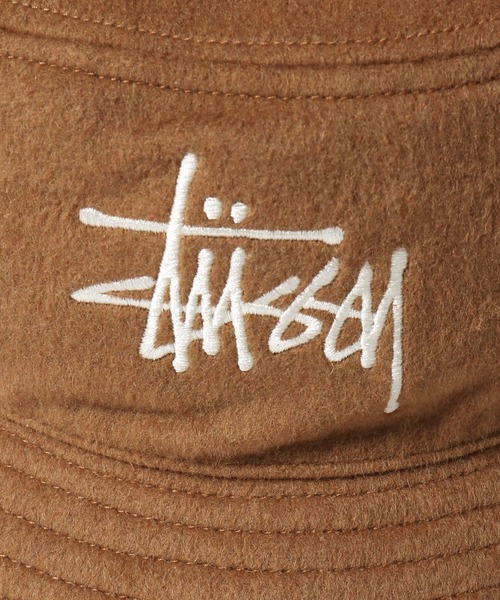 STUSSY（ステューシー）の「STUSSY/ステューシー Fuzzy Wool Basic Bucket Hat バケットハット（ハット・メンズ・キャメル/ブラック/ヘザーグレー・SM/LXL）」の4枚目の写真