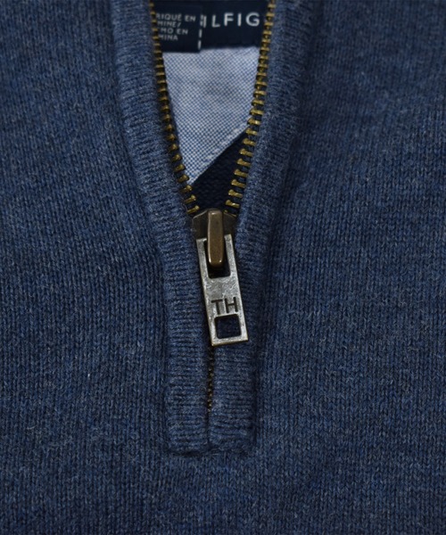 TOMMY HILFIGER(トミーヒルフィガー)の「【ヴィンテージ古着】TOMMY HILFIGER / トミーヒルフィガー ロゴ刺繍 ハーフジップニット セーター(ニット/セーター・メンズ・ネイビー・X-LARGE)」の6枚目の写真
