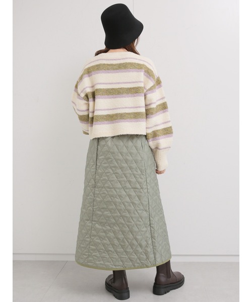 ehka sopo（エヘカソポ）の「キルティングスカート（スカート・レディース・ブラック/カーキ/キナリ・ﾌﾘ-）」の8枚目の写真