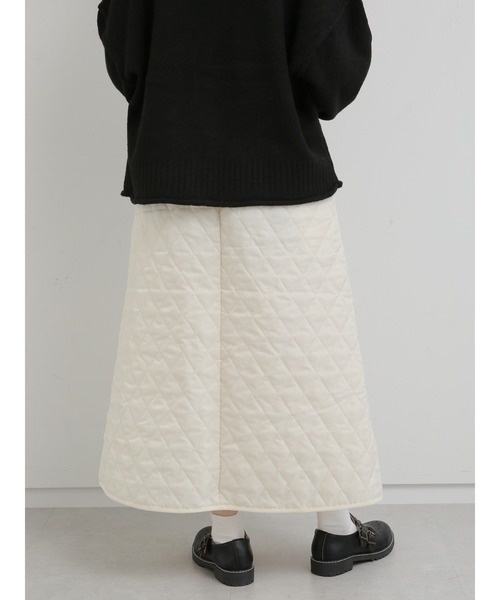 ehka sopo（エヘカソポ）の「キルティングスカート（スカート・レディース・ブラック/カーキ/キナリ・ﾌﾘ-）」の18枚目の写真