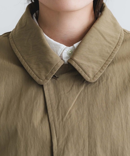 C/Nギャバピーチバイオステンカラーコート（ステンカラーコート