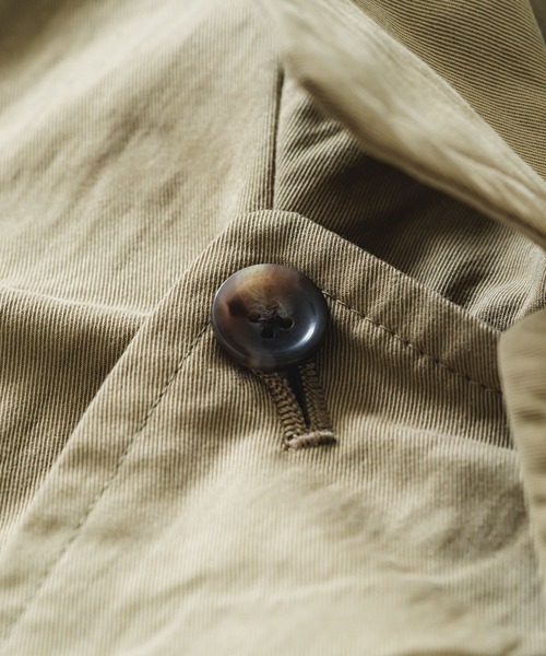 C/Nギャバピーチバイオステンカラーコート（ステンカラーコート