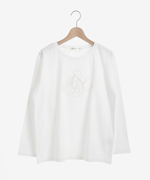 MAJESTIC LEGON（マジェスティックレゴン）の「エンブロイダリーロゴTee（Tシャツ/カットソー・レディース・ベージュ/オフホワイト/ブラック・MEDIUM）」の14枚目の写真