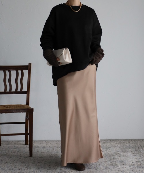 Fizz(フィズ)の「【maiko_wear × Fizz コラボ】 裏起毛オーバーサイジングクルーネックスウェット(スウェット・レディース・チャコール/グリーン/ブラック・M)」の8枚目の写真