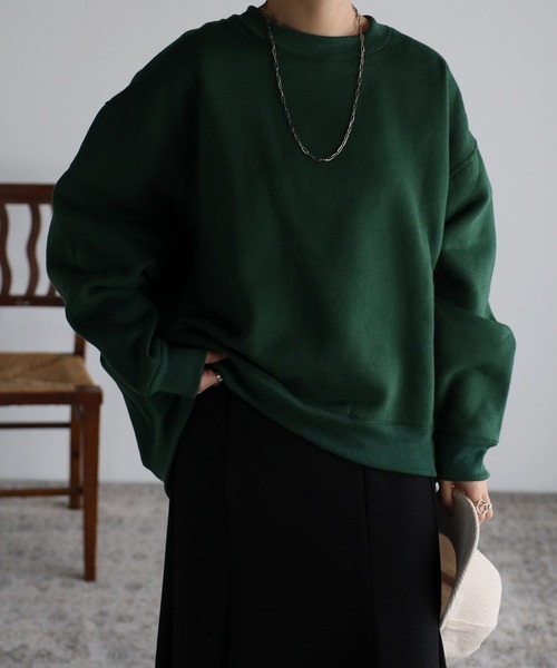 Fizz(フィズ)の「【maiko_wear × Fizz コラボ】 裏起毛オーバーサイジングクルーネックスウェット(スウェット・レディース・チャコール/グリーン/ブラック・M)」の11枚目の写真