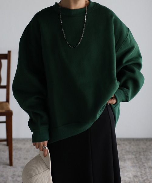 Fizz(フィズ)の「【maiko_wear × Fizz コラボ】 裏起毛オーバーサイジングクルーネックスウェット(スウェット・レディース・チャコール/グリーン/ブラック・M)」の12枚目の写真