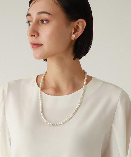 THE SHOP TK （ザ ショップ ティーケー ）の「◆【セレモニー/二連パールセット】コサージュ（ブローチ/コサージュ・レディース・ライトベージュ/ネイビー・00）」の13枚目の写真