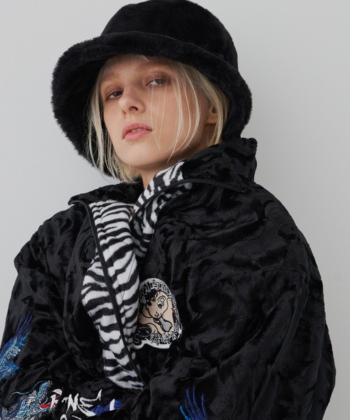 【最終価格】美品OLDGALFY×AIVER YABAI阿威婆亜ベルボアブルゾン OLDGALFY×AIVER YABAI阿威婆亜ベルボアブルゾン