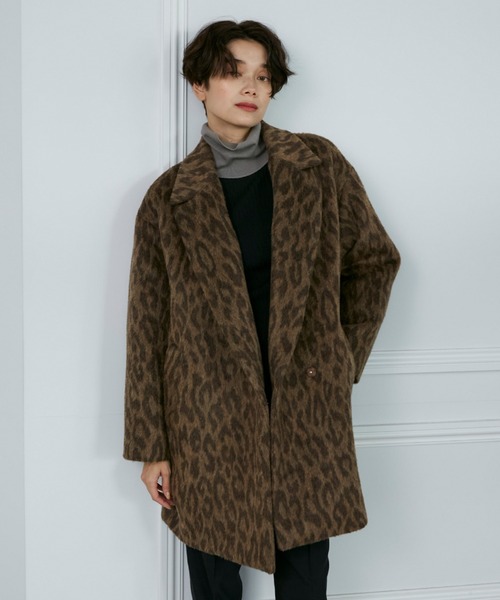 INED（イネド）の「PONTETORTOレオパードショートコート（チェスター