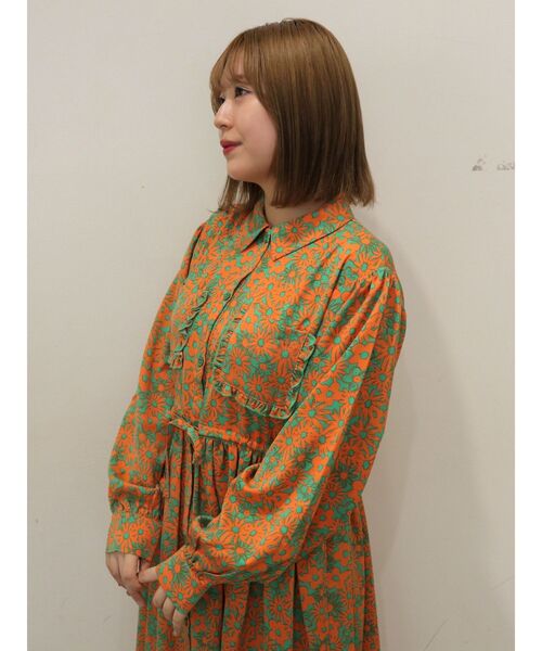 merry jenny（メリージェニー）の「2トーンフラワーシャツワンピース（ワンピース・レディース・グリーン/ブラック・FREE）」の6枚目の写真