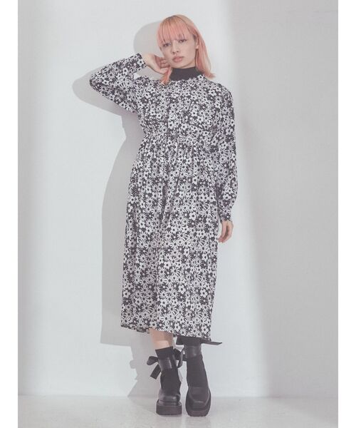 merry jenny（メリージェニー）の「2トーンフラワーシャツワンピース（ワンピース・レディース・グリーン/ブラック・FREE）」の15枚目の写真