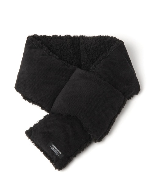 BAYFLOW（ベイフロー）の「リバーシブルコーディロイボアマフラー（マフラー・メンズ・ブラック/ベージュ/カーキ/その他1・FREE）」の2枚目の写真