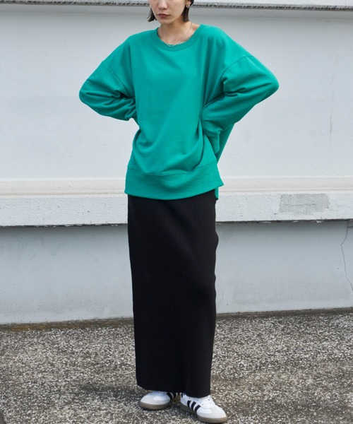 Auntie Rosa Holiday(アンティローザホリデー)の「TC裏毛オーバーサイズプルオーバー(スウェット・レディース・ピンク/グリーン/ホワイト/イエロー/ナチュラル・FREE)」の15枚目の写真