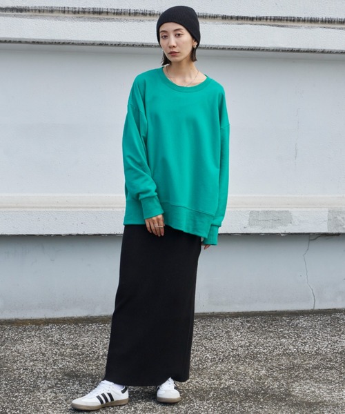 Auntie Rosa Holiday(アンティローザホリデー)の「TC裏毛オーバーサイズプルオーバー(スウェット・レディース・ピンク/グリーン/ホワイト/イエロー/ナチュラル・FREE)」の14枚目の写真