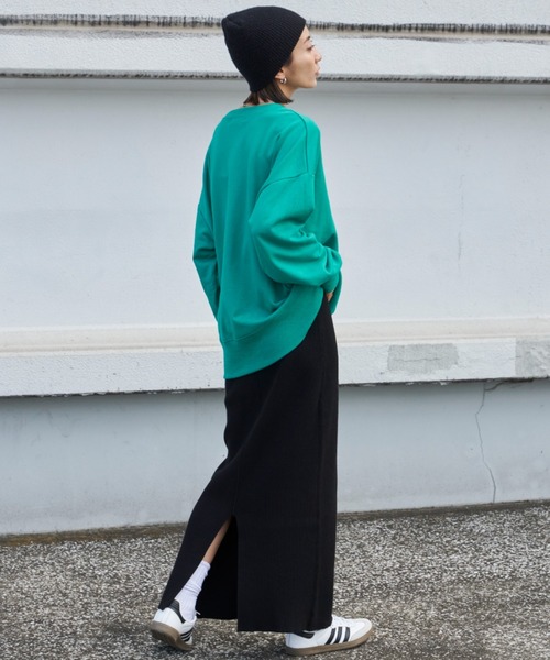 Auntie Rosa Holiday(アンティローザホリデー)の「TC裏毛オーバーサイズプルオーバー(スウェット・レディース・ピンク/グリーン/ホワイト/イエロー/ナチュラル・FREE)」の16枚目の写真