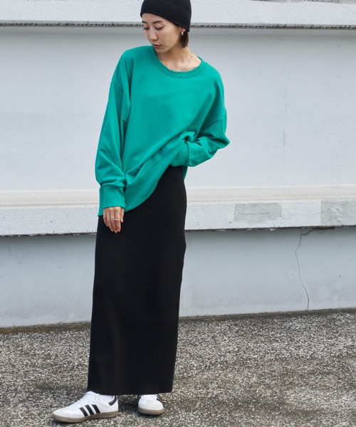 Auntie Rosa Holiday(アンティローザホリデー)の「TC裏毛オーバーサイズプルオーバー(スウェット・レディース・ピンク/グリーン/ホワイト/イエロー/ナチュラル・FREE)」の17枚目の写真